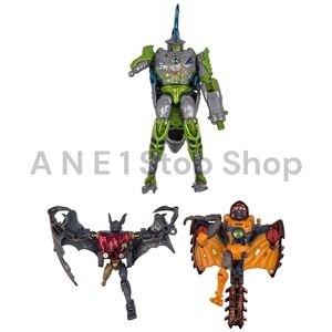 Transformers Beast Wars Transmetals 2 Nightglider, Cybershark & Sonar 1998/99